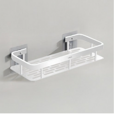 레토 무타공 알루미늄 욕실선반 일자형, 화이트, 1개