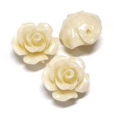Bead 원석장식 송석꽃 비즈 한팩 10개 컬러선택, 베이지