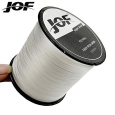 JOF 4 가닥 10 색 무취 내구성 여행 바다/스트림 낚시 라인 ~ 80LB 전문 잉어베이스 스피닝 PE 와이어, 01 White_01 0.11MM-10LB, 1개