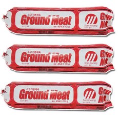 그라운드 미트 소고기 분쇄육 민찌B 부대찌개민찌 다짐육, 3개, 454g