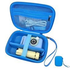 Makolle Goopow/ESOXOFFORE Seckton/Dylanto/CIMELR 아동용 디지털 비디오 카메라 장난감 홀더 SD 카드용 인쇄 용지 USB 케이블 카, 블루