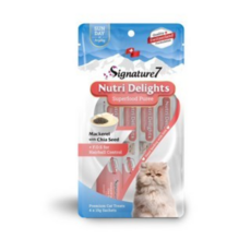 Signature7 Nutri Delights 貓咪保健肉泥, 1個, 心寵貓肉泥-奇亞籽+鯖魚 紅, 奇亞籽+鯖魚
