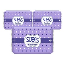 슈베스 생리대 캐치미 슬림 슈퍼롱오버나이트 6p x3팩, 오버나이트/슈퍼플러스, 6개입, 3팩