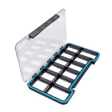 纖薄防水微磁飛蠅餌路亞配件盒 3款多功能便捷釣魚配件收納盒, B款12格(1個), 1個