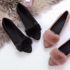 살림냥 스웨이드 플랫 슈즈 방한슈즈