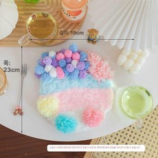 잔디 티코스터 만들기 펀치니들 패키지 집콕 취미 선물용, 이끼 컵받침 39, 1개