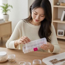비니비 비즈 보관함 10구 정리함 재료 공예 소품 수납함 통 케이스, 1개, 상세페이지 참조