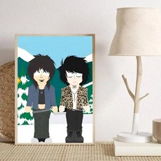 포스터 접착식 종이 인쇄 홈 거실 침실 입구 카페 아트, H. z1