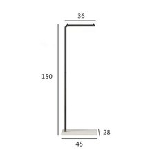 스탠드형 행거 옷걸이 스탠드 철제, C. L 자형 높이 150 검은 색 브래킷 흰색베이스