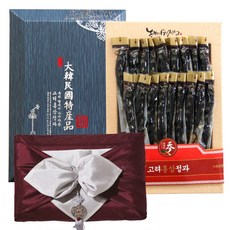 고려 홍삼 정과 600g 한지함 보자기포장 상견례 명절선물 부모님 선물, 1개, 레드보자기+노리개