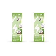 써큘 GoSip 드링크 카트리지 2팩 코코넛 라임 Cirkul GoSip Coconut Lime Flavor Cartridge Drink Mi, 1L, 2개