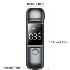 Xiaomi ANMU 자동 알코올 테스터 전자 음주 측정기 LED 디스플레이 휴대용 충전식 비접촉 테스트 도구, 01 Black