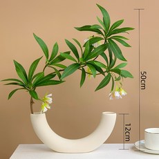 칼라월드 석류꽃 & 화병세트, 1개, 석류꽃+반달형 화병