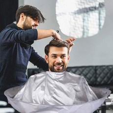 셀프미용가운 커트보 이발 염색 방수 파마보, 1개