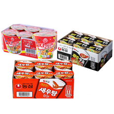 진라면매운맛소컵65g*6개+새우탕소컵67g*6개+튀김우동소컵62g*6개, 1개