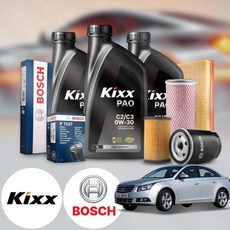 쉐보레 라세티(프리미어)(08~11) 1.6/1.8 가솔린 킥스 제로 0W30 퍼포먼스 합성엔지오일 필터세트