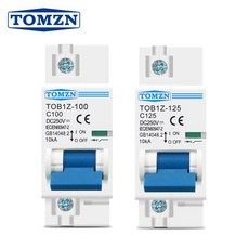 1P DC MCB 250V 80A 100A 125A PV 시스템 용 회로 차단기 C 커브 배터리 메인 스위치, 1개