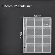 미니어처 구획 동전 수집 앨범 보관 디스플레이 정리함, 4. 10pcs-12 grids