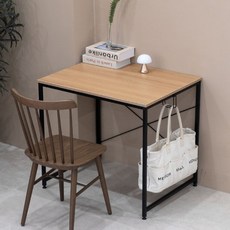 소퍼스 베이직 일자형 책상, 티크상판/블랙다리