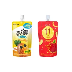 빙그레 곤약젤리130g 쥬시쿨제로 파인5개+곤약젤리 사과5개, 130g, 1개
