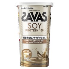 meiji 明治 SAVAS Soy Protein 100大豆蛋白粉 拿鐵咖啡口味, 1罐, 224g