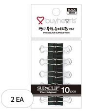 바이하츠 팬시 슈파크립 미니 블랙 FBSU-MINI, 10개입, 2개