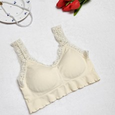 웜브리즈 노와이어 브라렛 여성 속옷 브래지어 수면 레이스 골지 브라 3p 세트