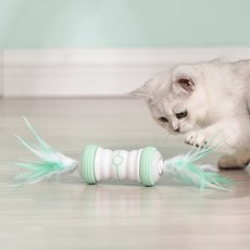 寵物專用電動逗貓棒貓咪玩具智能魔棒自動旋轉滾輪貓貓逗貓球批發, 1個, 綠色, 尺寸見詳情頁