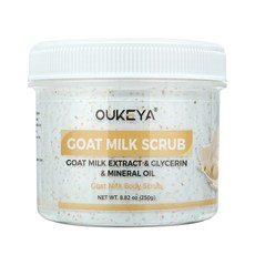 OUKEYA 염소유 두가지 입자 스크럽 각질 피부 개선 탄력 미백, 1개, 250g