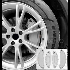 허브스페이스 휠 브레이크 캘리퍼 커버 4개 세트 19 20 21 22 인치 알루미늄 합금 액세서리 테슬라 모델 X -2025용, [06] White