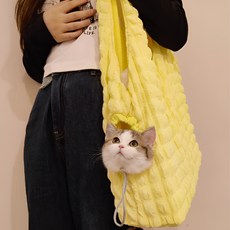 인플로우 강아지 고양이 포대기 슬링백, 그린, 1개