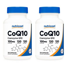 뉴트리코스트 코엔자임큐텐 코엔자임Q10 100mg 120베지캡슐 2통, 120정, 2개