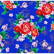 TS 花草0087(藍色花布)蝶谷巴特餐巾紙/藝術紙，精美花草圖案，適用於餐桌裝飾與DIY手作，提升生活品味, 1個, 22.5x22.5