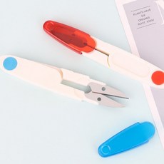 센스라벨 알록달록 가정용 쪽가위, 4p, 레드