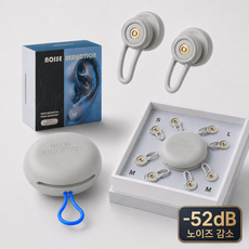 지피고 수면 소음방지 귀마개 -52dB 차단 이어플러그 그레이, 1개, 4쌍