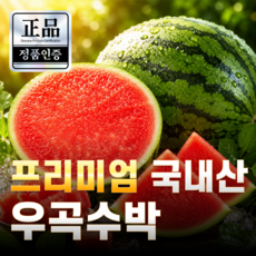 정품 프리미엄 수박 우곡수박 초고당도 참박수박, 1개, 3kg
