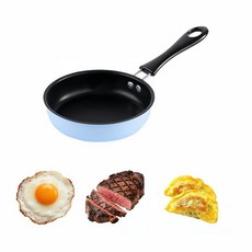 FANBODTA 11.9cm4.7인치 미니 논스틱 에그 팬 - 5중 코팅 식기 세척기 사용 가능 가스/인덕션 호환 소형 프라이팬 오믈렛 팬케이크 오븐 및 식기세척기 가, 블루