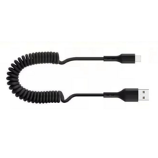 C타입 5A 차량용 휴대폰 고속충전 코일 스프링 케이블 1.5M, USB to C타입