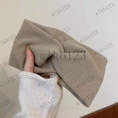 韓國東大門進口簡約布藝彈力交叉日常外出洗臉束髮帶不勒飾 簡約束發帶 韓版束發帶 洗臉髮箍 頭飾 飾品 配件, 1個, 燕麥色