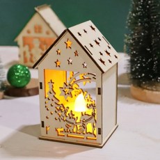 미니목조하우스 조명 인테리어소품, 이십개