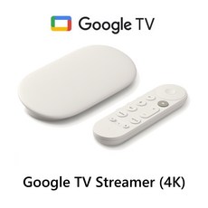 Google 電視串流機上盒 4K 陶瓷米 新版 Chromecast, 1個
