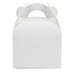 팩맨 조각케익상자 50매 쿠키 마카롱 답례품 선물손잡이상자, 화이트-대, 50개