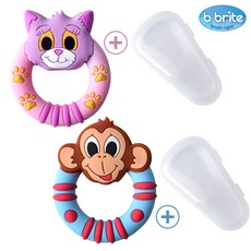 비브라이트 실리콘 베이비 애니멀 치발기 BPA FREE, 상세 설명 참조