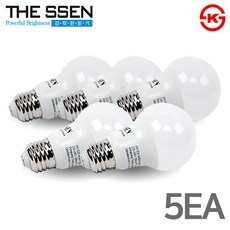 더쎈 LED 전구 벌브 8W 세트, 주광색, 5개