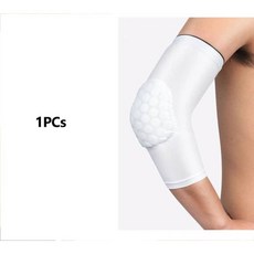 등산 무릎보호대 러닝 헬스 아대 야외 사이클링 팔꿈치 커버 EVA 벌집 보호대 농구 스포츠용 쉴드 1 개, WHITE, M