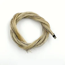 1 행크 7g 활 머리 비올라 바이올린 첼로베이스 활 AAA 시베리아 말꼬리 화이트 블랙 브라운 천연 포니 테, 13 7g (82-85cm) gray