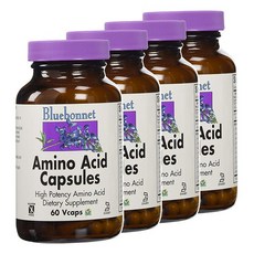 Bluebonnet 胺基酸植物膠囊 無麩質, 60顆, 4罐