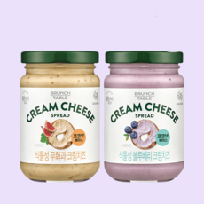 복음자리 식물성 크림치즈 2개 무화과 블루베리 190g, 무화과 블루베리 각 1개