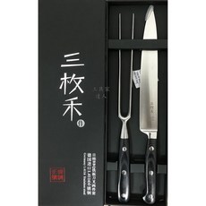 工具家達人 三枚禾 板燒二入組 叉 牛排刀 料理刀 野營 露營 鐵板料理 鐵板 鐵板刀叉 餐刀 日韓BBQ鐵板刀叉, 1個, 原產利度