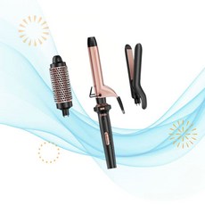 Ufree 유프리 판 고데기 3 in 1 컬링 아이롱 완드 세트 써멀 브러쉬 HE